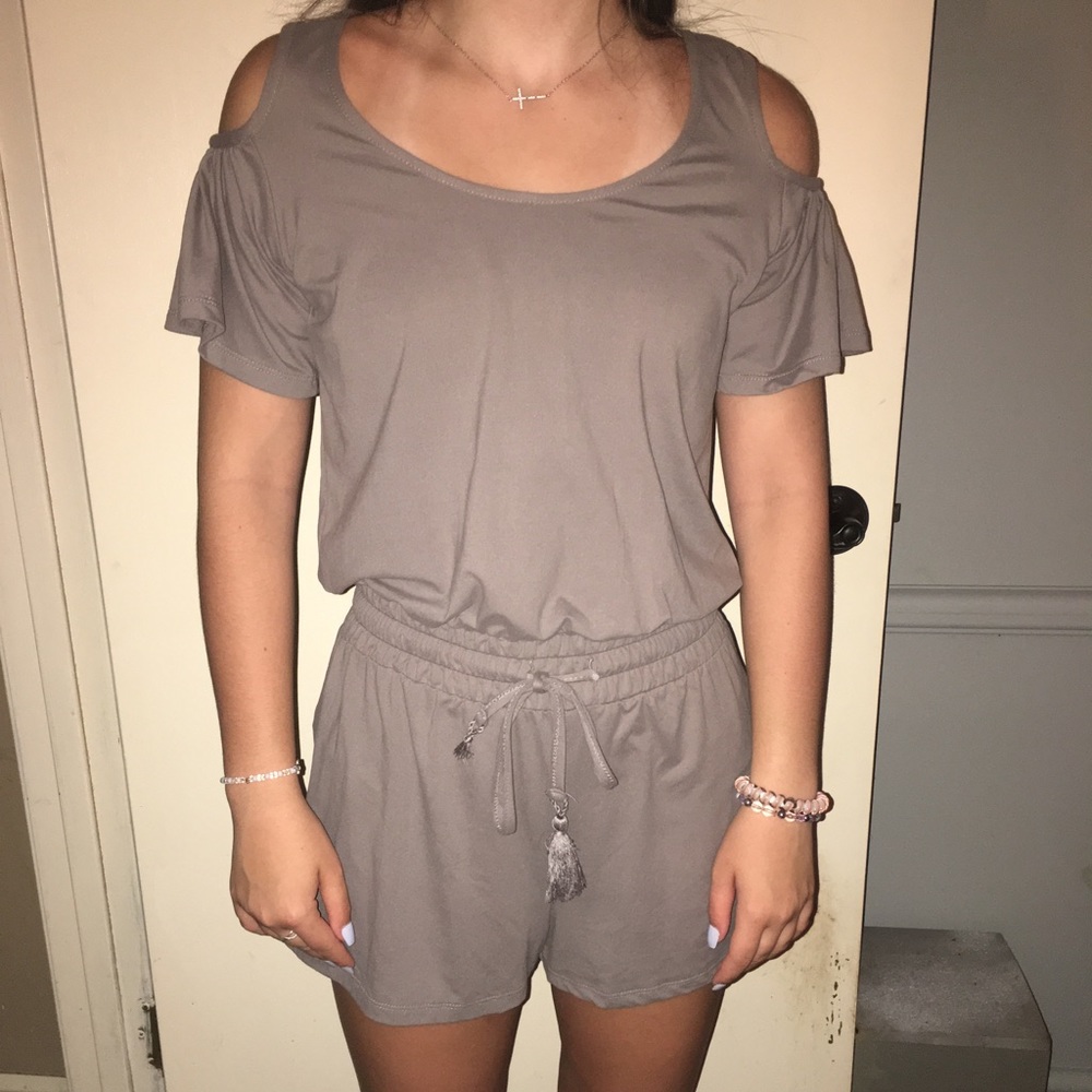 Cold shoulder romper
